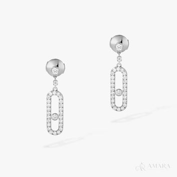 Messika Move Uno Stud Earrings | White Gold