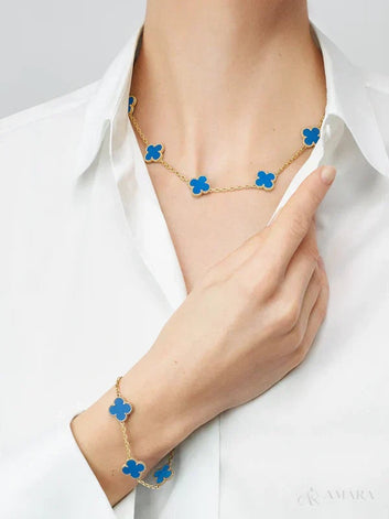 Van Cleef Necklace | LOVE / Blue 10 Motifs