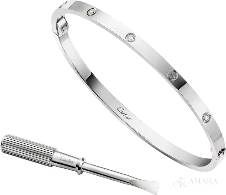 Cartier LOVE Bracelet | Diamond Small | Silver