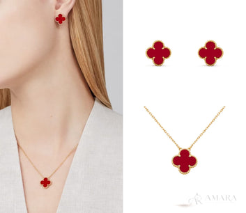 Van Cleef Alhambra Necklace & Earrings | Set 2