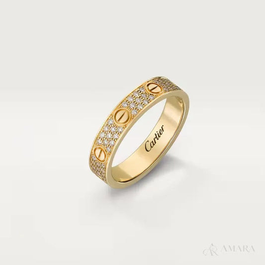 Cartier LOVE Ring | Small Pave Style | Gold