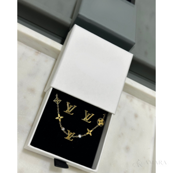 Louis Vuitton Jewelry Set | Gold Tone