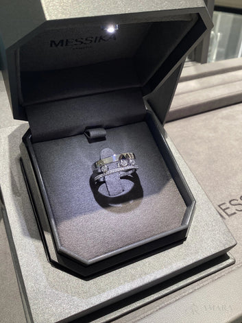 Messika Ring | White Gold Tone Stone-Set