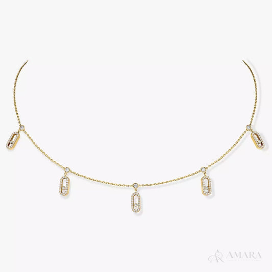 Messika Move Uno Stone-Set Necklace | Gold