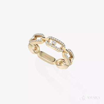 Messika Ring | White Gold Tone Stone-Set White