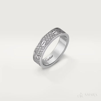 Cartier LOVE Ring | Small Pave Style | White Gold