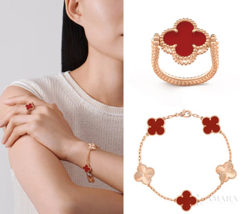 Van Cleef Jewelry Set | Bracelet & Ring 5 Motifs
