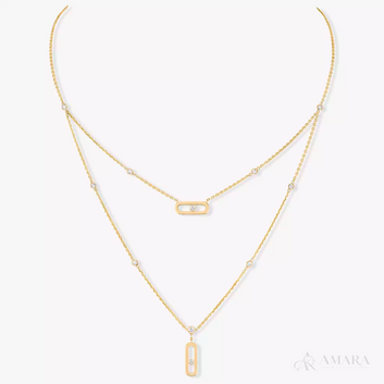 Messika Necklace | Move Uno / Yellow Gold Tone