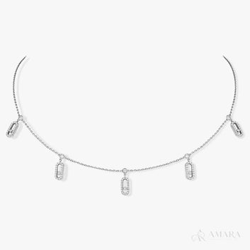 Messika Move Uno Stone-Set Necklace | White Gold