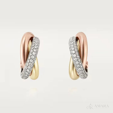Cartier Earrings | Trinity / Pavé Style