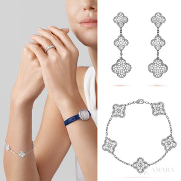 Van Cleef Jewelry Set | Alhambra / Bracelet & Earrings