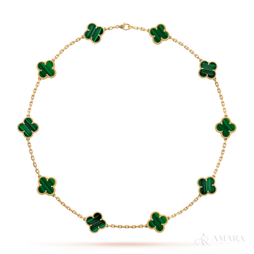 Van Cleef Necklace | LOVE / Green 10 Motifs