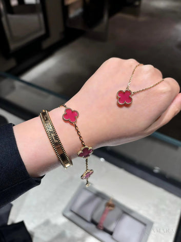 Van Cleef Jewelry Set | Bracelet & Necklace & Earrings