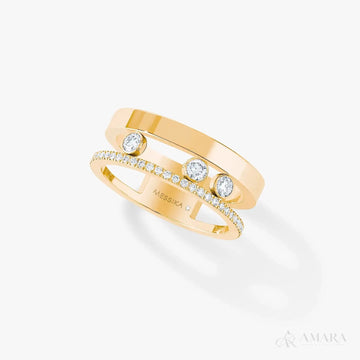 Messika Ring | Yellow Gold Tone Stone-Set
