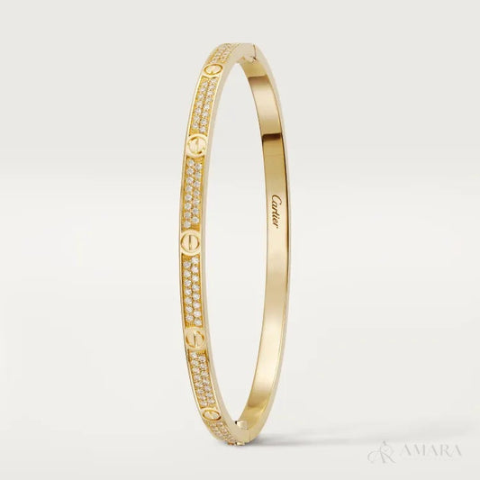 Cartier LOVE Bracelet | Small Pave Style | Gold