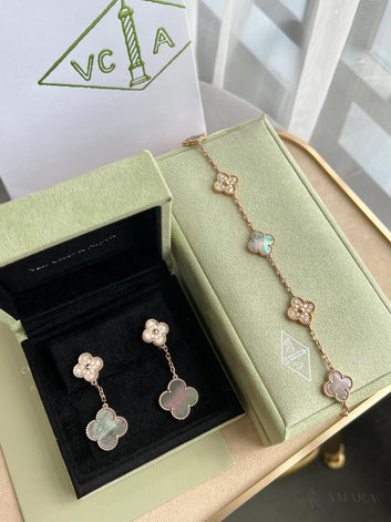 Van Cleef Jewelry Set | Bracelet & Earrings