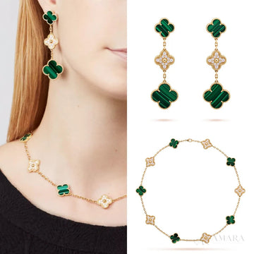 Van Cleef Jewelry Set | Necklace & Earrings 10 Motifs