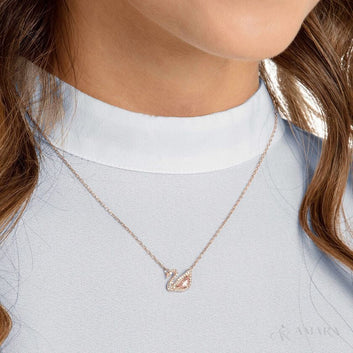 Swarovski Necklace | Swan / Rose Gold Tone